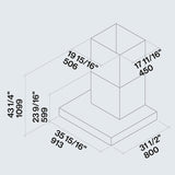 Campana FALMEC OUTDOOR pared Line 36" acero 110 v