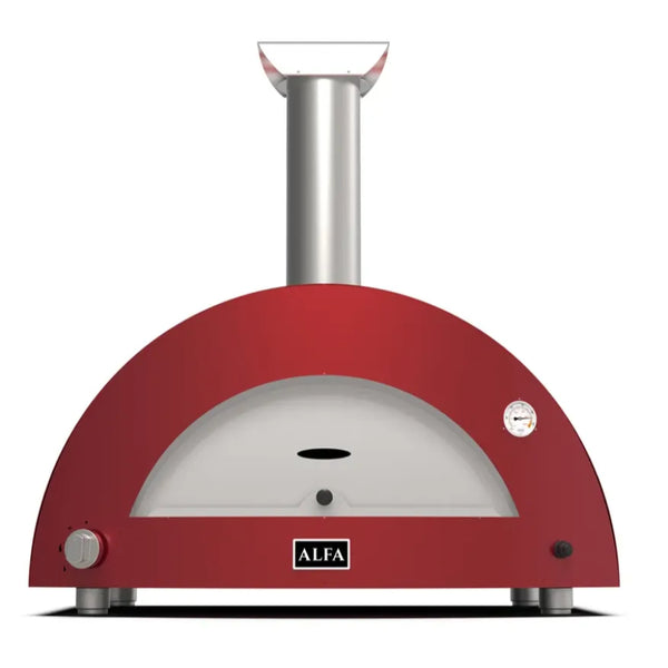 Horno Moderno 3 Pizze Hibrido Alfa Forni Color Rojo Antiguo