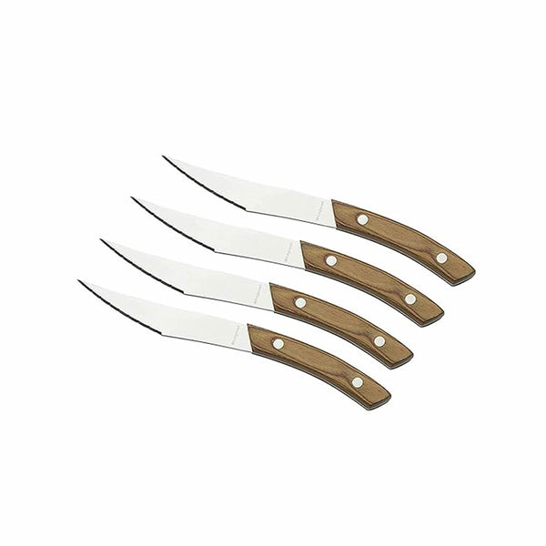 Legnoart Napoli - Juego de cuchillos de acero inoxidable para pizza y carne