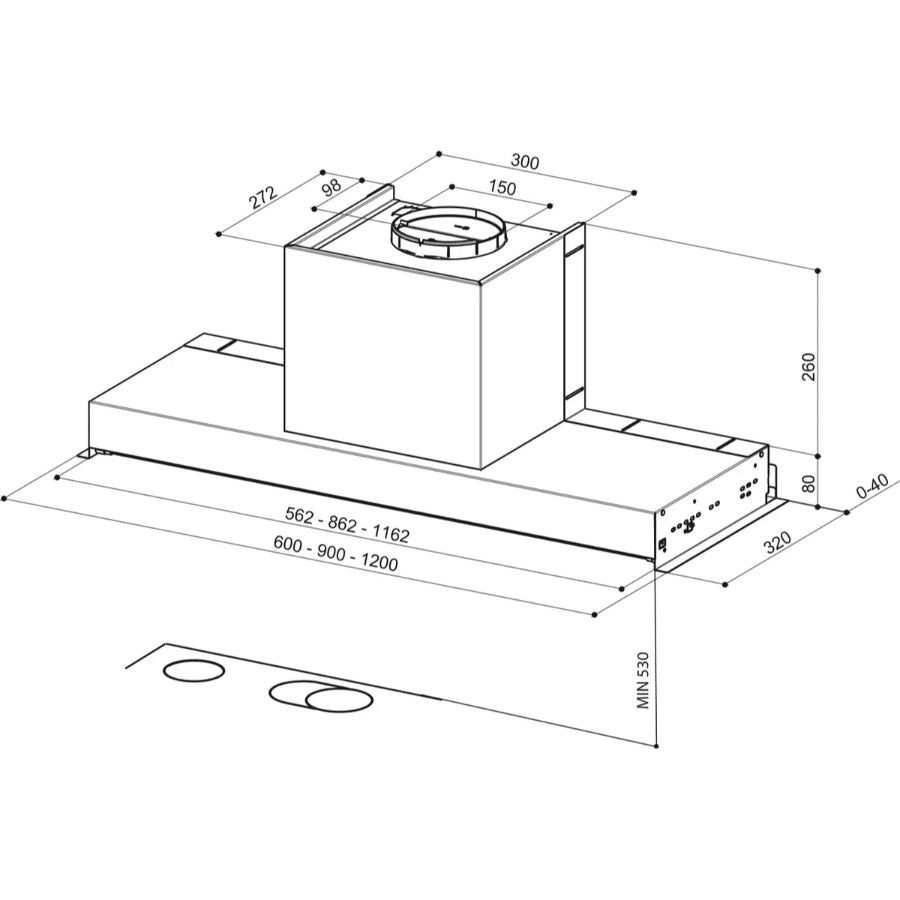 Campana de mueble Innova Smart X Faber 60cm
