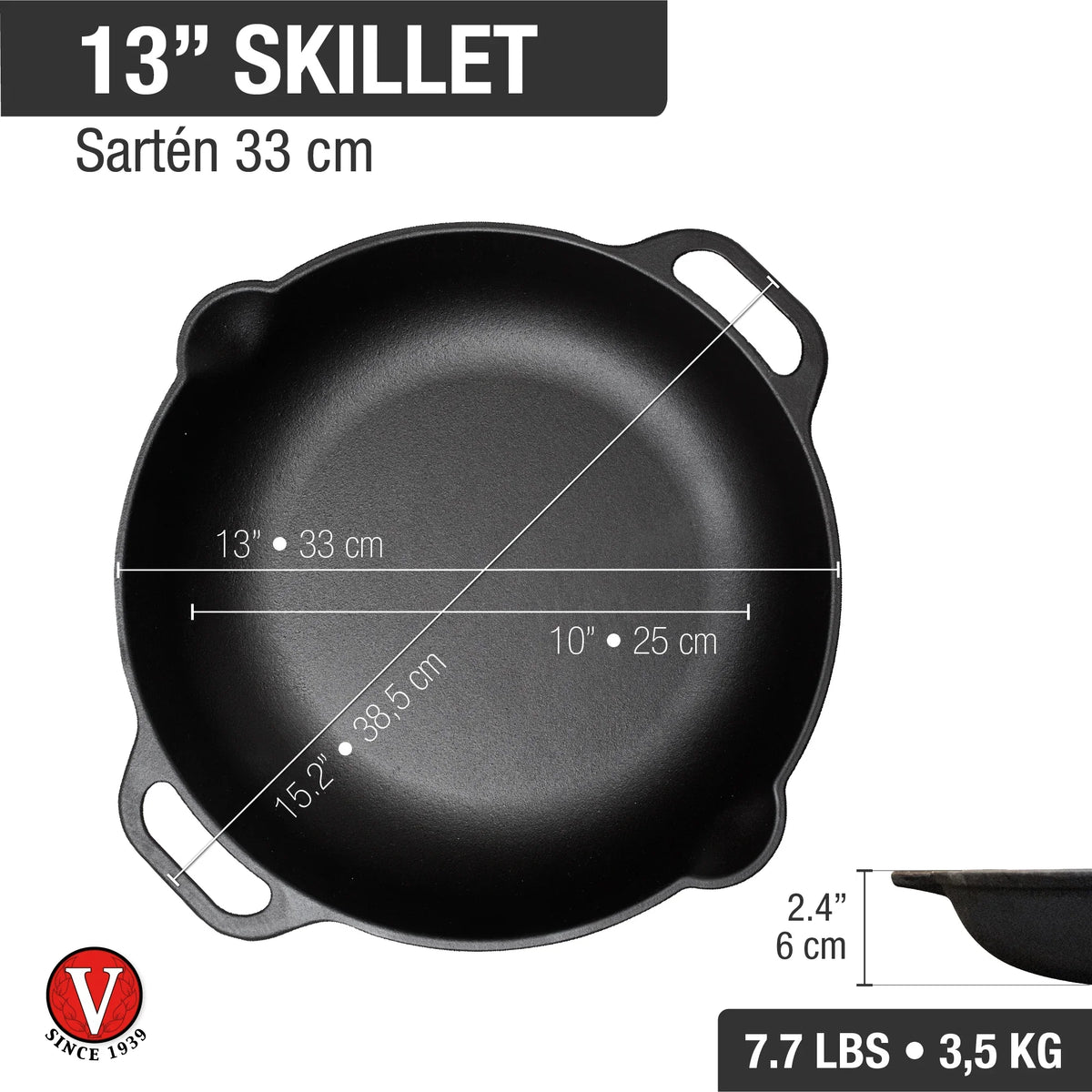 Sarten Paellera 33 Cm Esmaltado