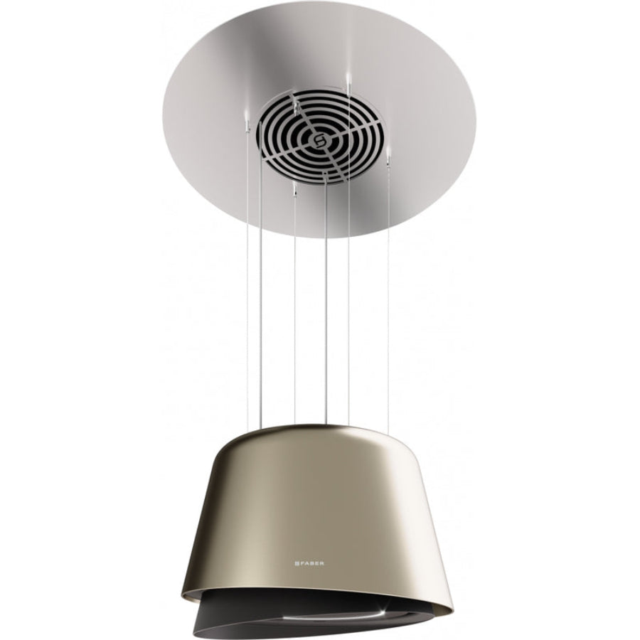 Campana De Isla Belle Plus Faber Color Oro Mate 70cm
