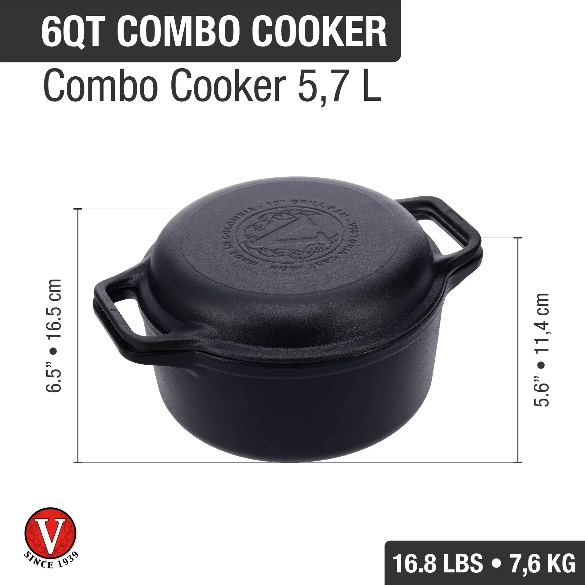 Combo Cooker Multi-Uso  5,7 L / 6QT Esmaltado