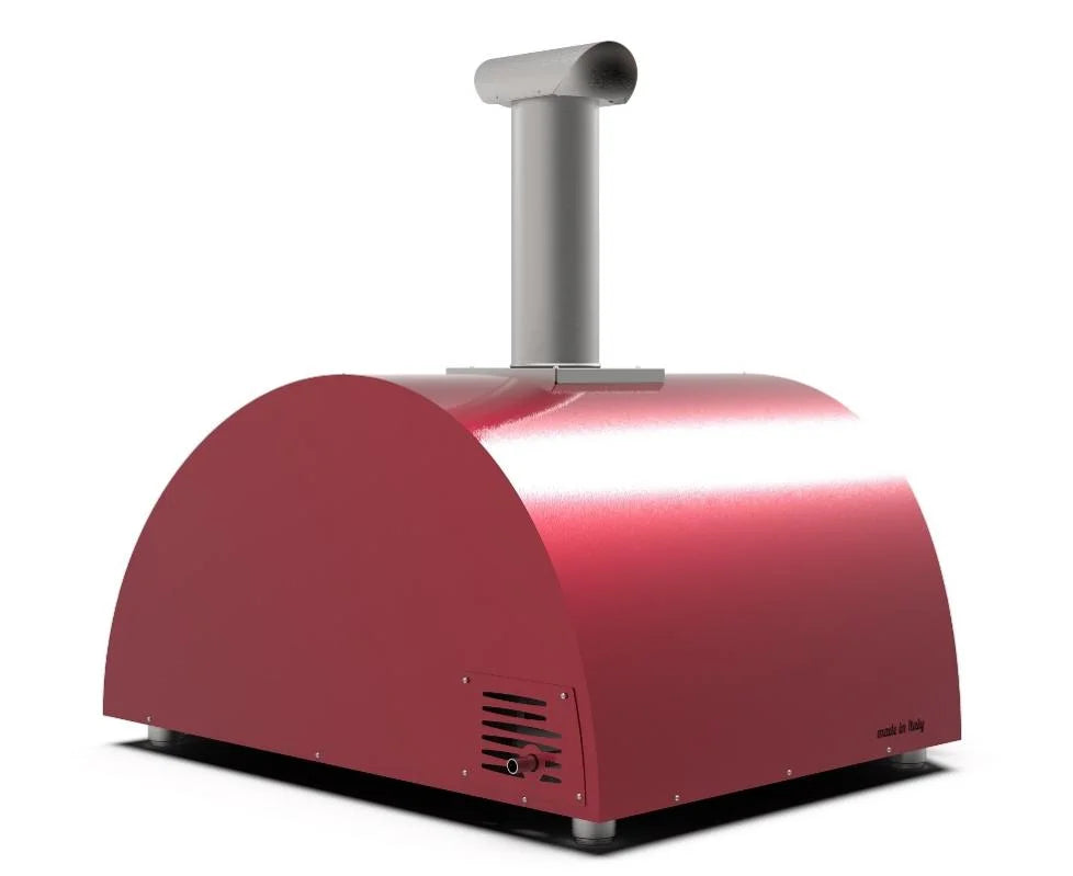 HORNO ALFA FORNI MODERNO 5  PIZZE HIBRIDO ROJO ANTIGUO