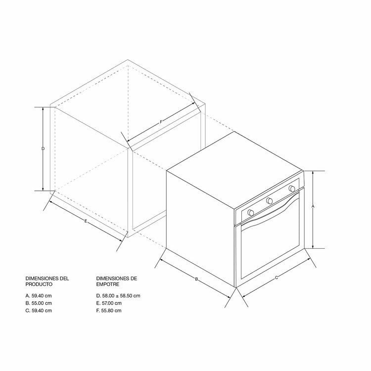 Horno de Empotrar WHIRLPOOL 60Cms Gas Propano