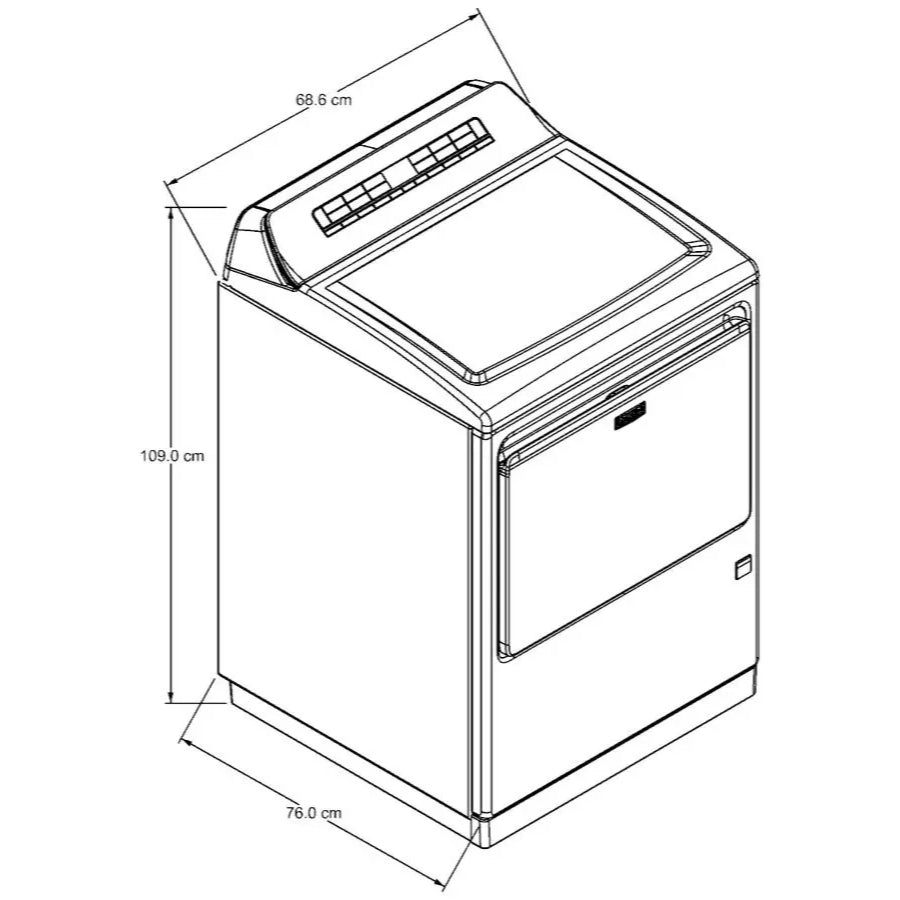 Secadora Inteligente Smart Carga Superior A Gas Whirlpool Color Blanco 28Kg