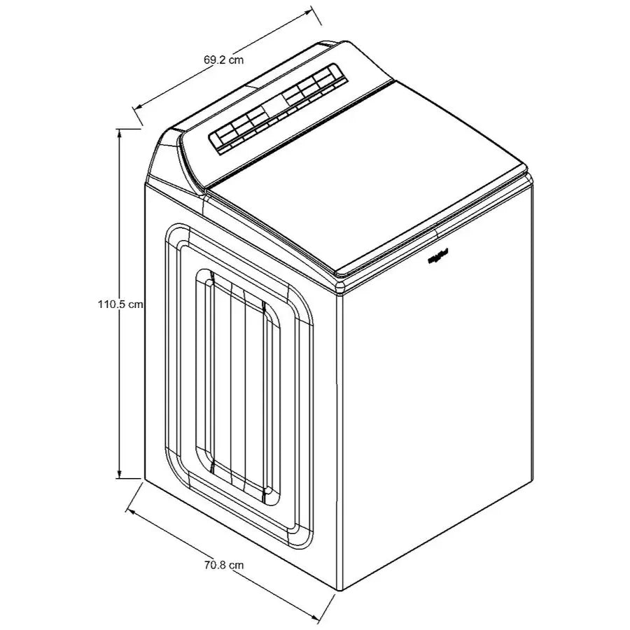 Lavadora Inteligente Smart Carga Superior Whirlpool Color Gris 27Kg