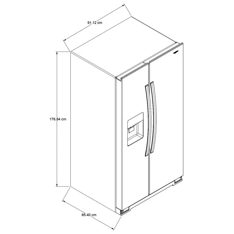 Refrigerador Side by Side con Tecnología Xpert Energy Whirlpool Color Gris 692Lts