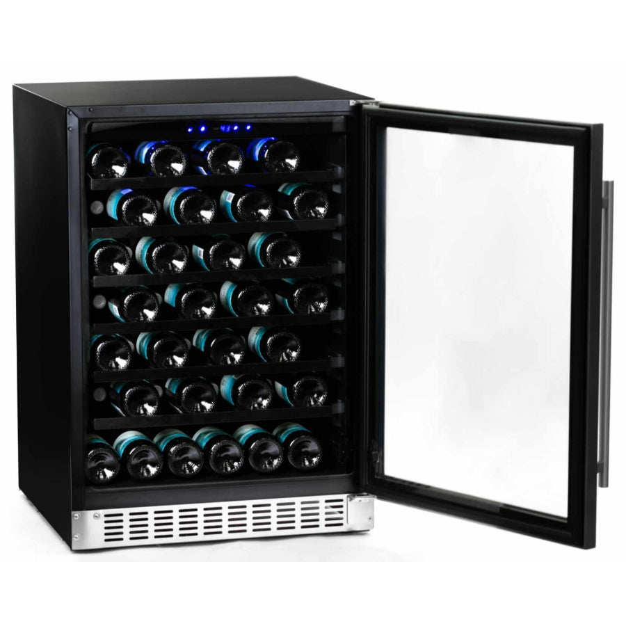 Cava de vino con puerta de vidrio Azure 24" - 54 botellas