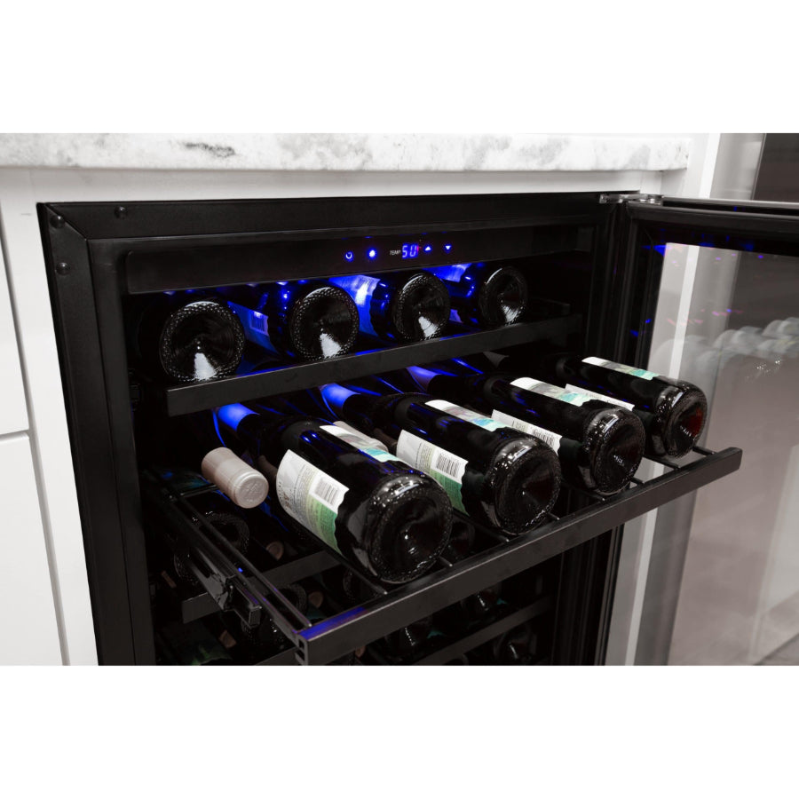 Cava de vino con puerta de vidrio Azure 24" - 54 botellas