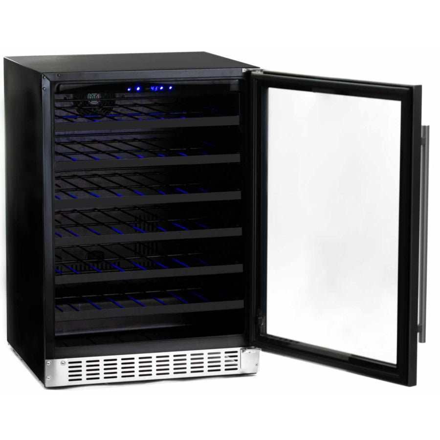 Cava de vino con puerta de vidrio Azure 24" - 54 botellas