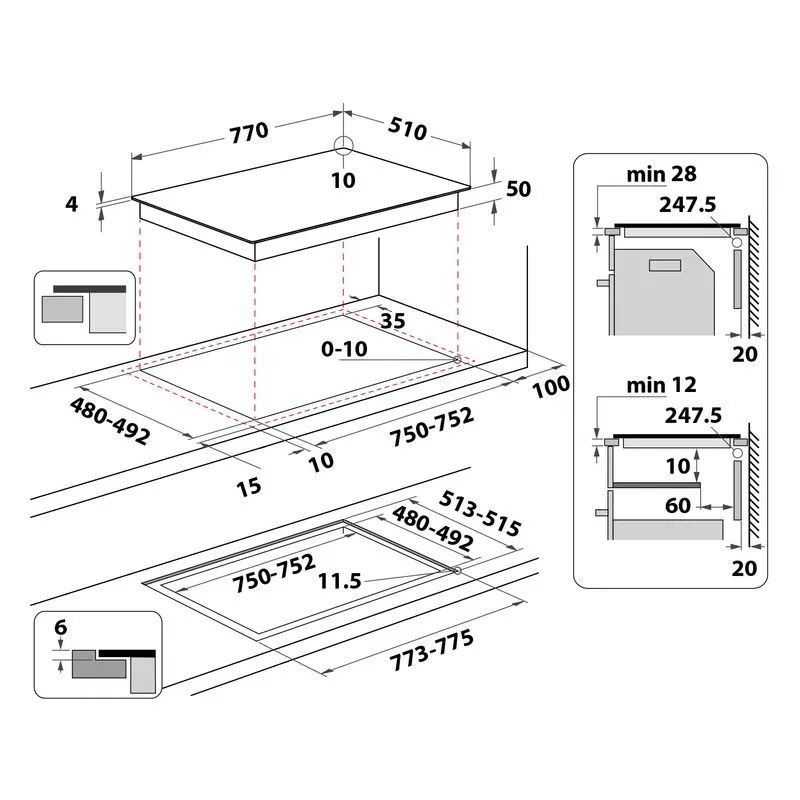 Cubierta de Inducción Whirlpool FlexiCook 76cm