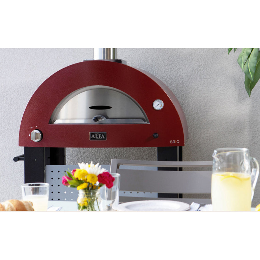 Carrito 4 Ruedas Para Horno BRIO Alfa Forni Color Negro/Plata