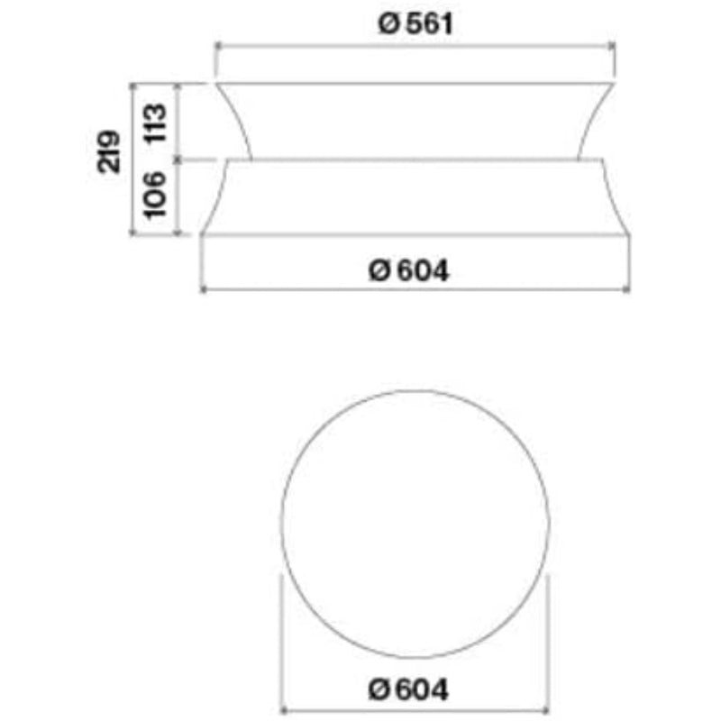 Campana Circle Tech Dama Falmec 60cm Negro