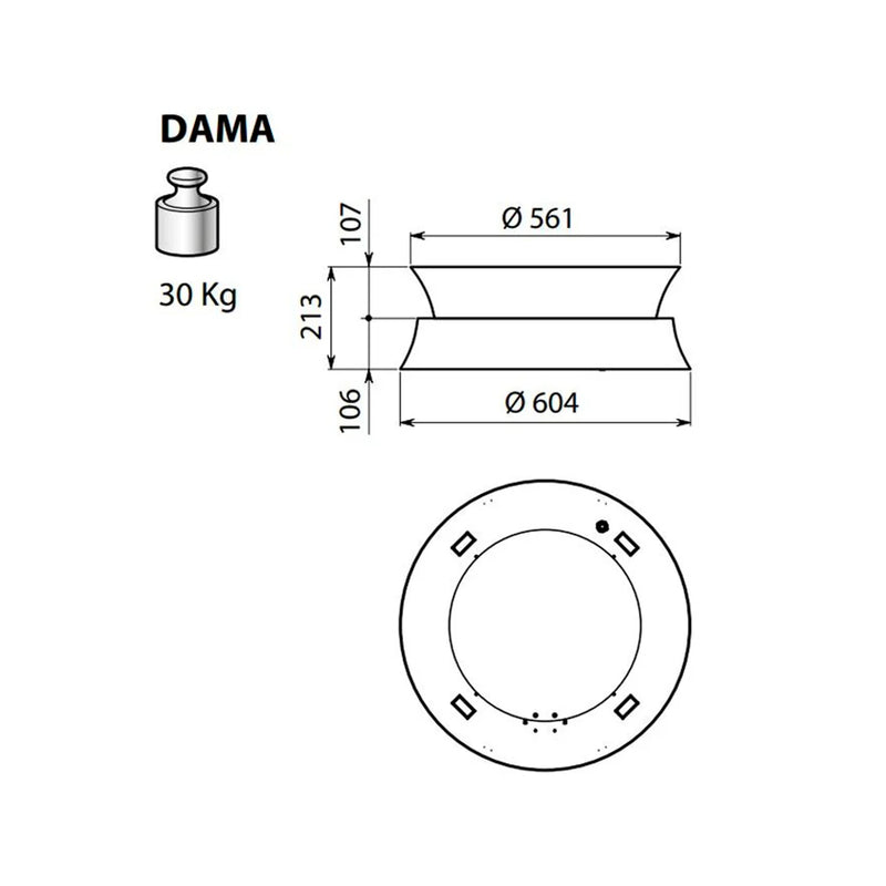 Campana Falmec de Isla Dama 60cm Colección Circle Tech