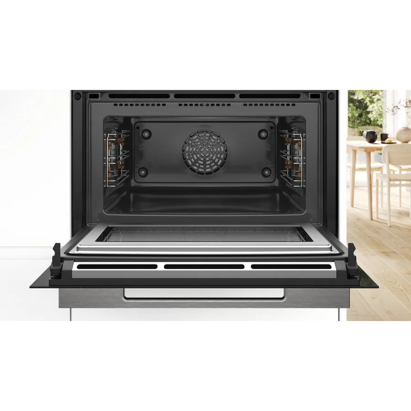 Horno compacto con microondas Bosch Serie 8 de 60 x 45 cm Negro