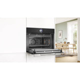 Horno compacto con microondas Bosch Serie 8 de 60 x 45 cm Negro