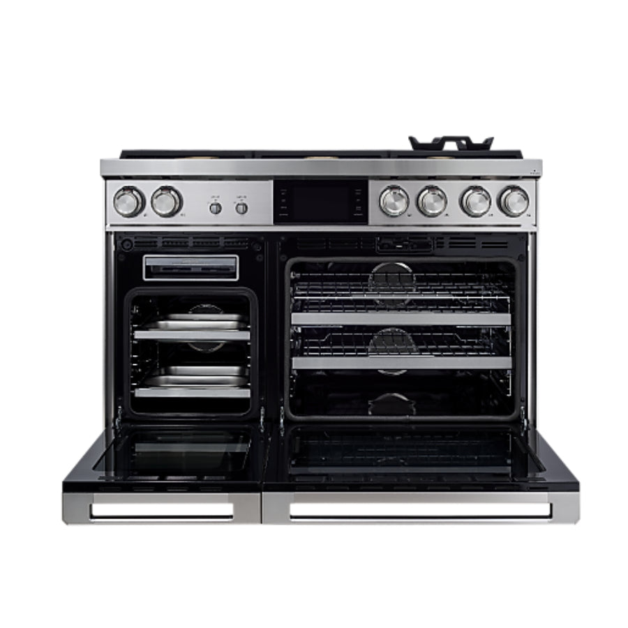 Cocina Dual Fuel Pro-Range a Gas 6 Quemadores Dacor 48" Color Plata