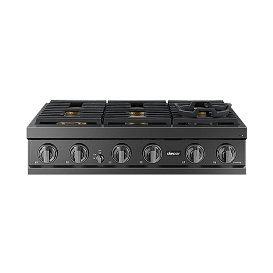 Estufa De Gas Range Top 6 Quemadores Dacor 36" Color Grafito Negro