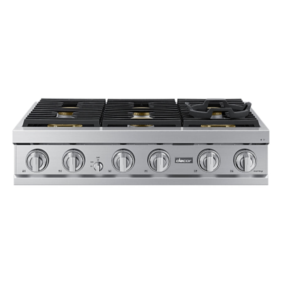 Estufa De Gas Range Top 6 Quemadores Dacor 36" Color Plata