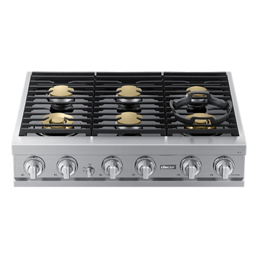 Estufa De Gas Range Top 6 Quemadores Dacor 36" Color Plata