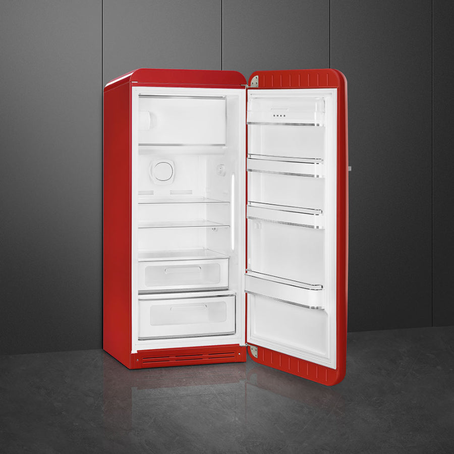Refrigerador con congelador superior color rojo -Smeg