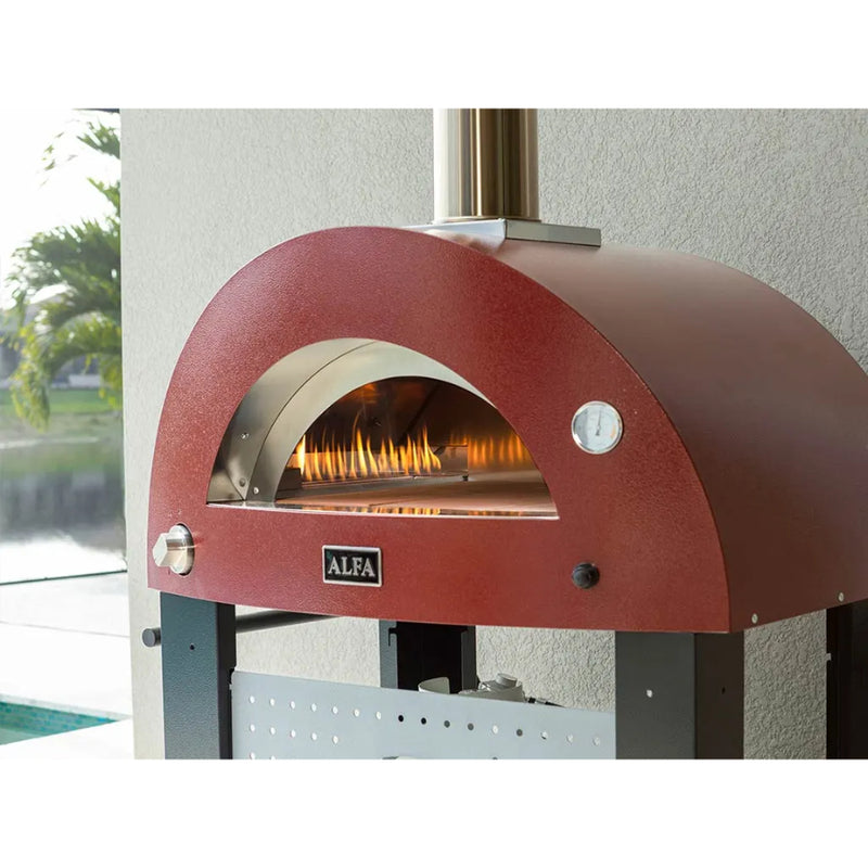 Horno de Pizza Alfa Forni Moderno 2 Pizze - Rojo