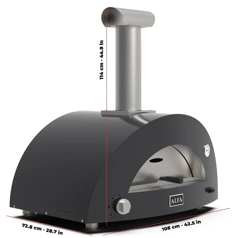 Horno Moderno 3 Pizze Hibrido Alfa Forni Color Gris