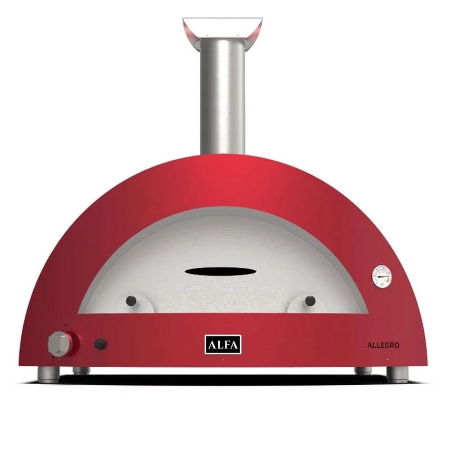 HORNO ALFA FORNI MODERNO 5  PIZZE HIBRIDO ROJO ANTIGUO