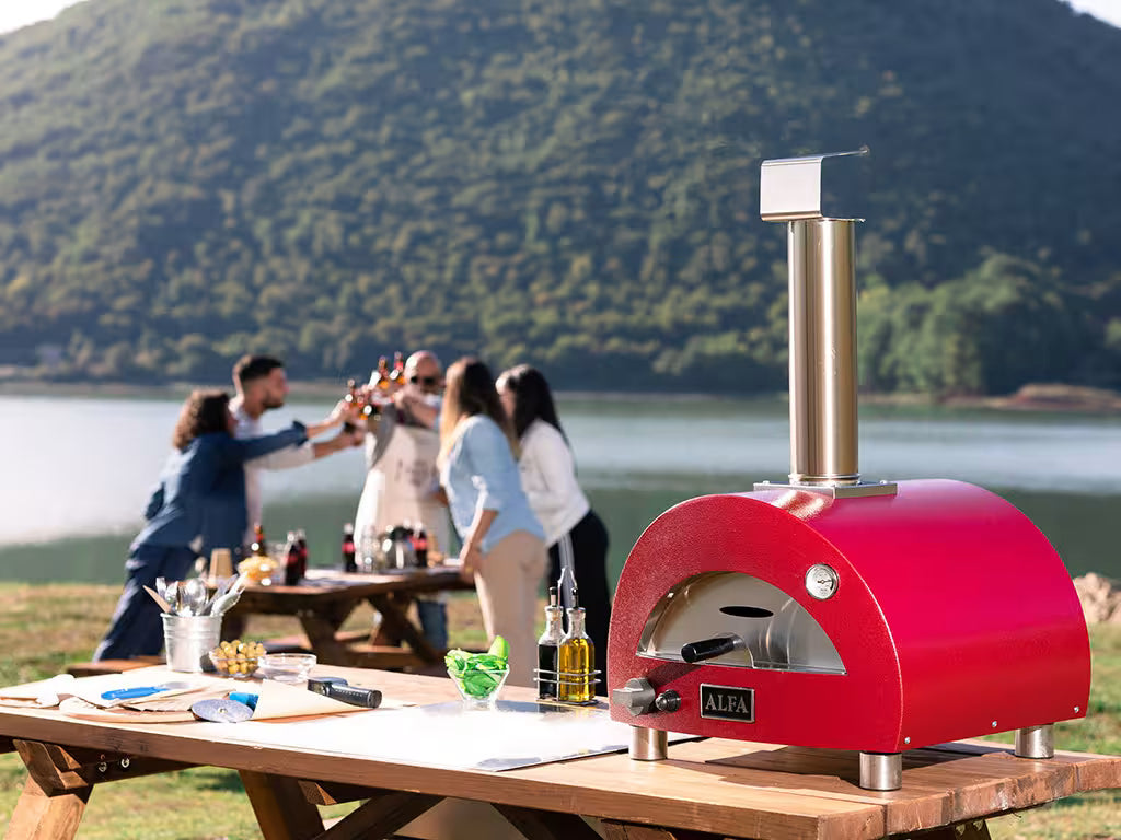 Horno de Pizza Moderno Portable Gas  Alfa Forni Color Rojo