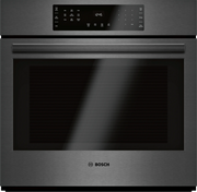 Horno Bosch de pared individual Serie 800 de 76 cm (30 pulgadas) acero inoxidable negro.