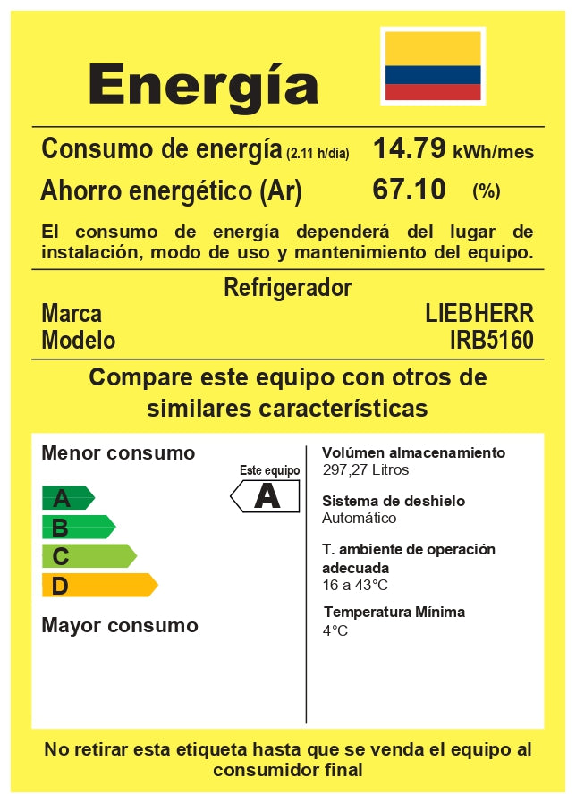 COMBO LIEBHERR REFRIGERADOR IRB5160 + CONGELADOR SIF5181