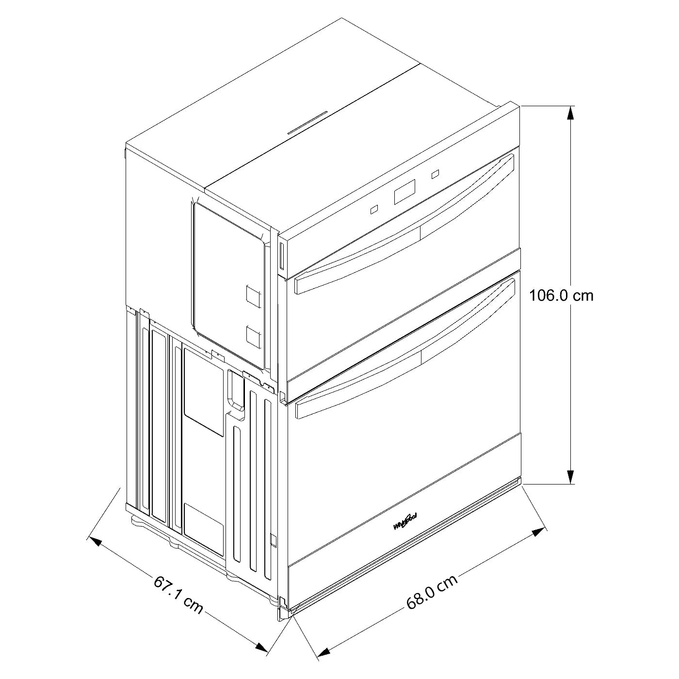 Horno combinado microondas y freidora de aire de 5,7 pies cúbicos