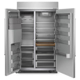 Refrigerador Kitchenaid empotrado de dos puertas de 29,4 pies cúbicos y 48" con dispensador de hielo y agua