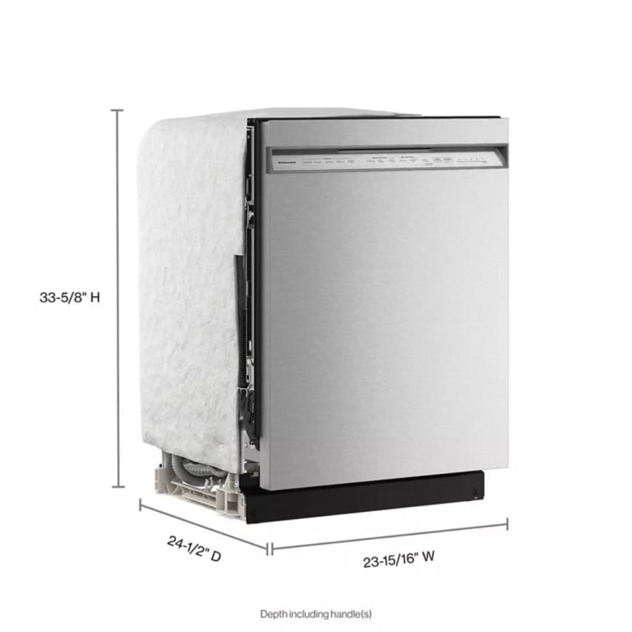 Lavavajillas De Alto Desempeño Con Tercer Nivel De Chorros KitchenAid 24" Acabado PrintShield™ Acero inoxidable