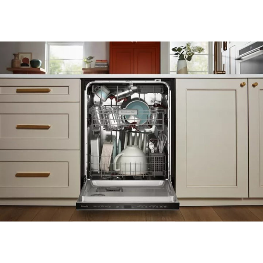 Lavavajillas 360° Lavavajillas 360° Max Jets™ Con Tercer Estante, Sistema ProDry e Iluminación LED Ultrabrillante KitchenAid  24" Acabado PrintShield™ Acero inoxidable