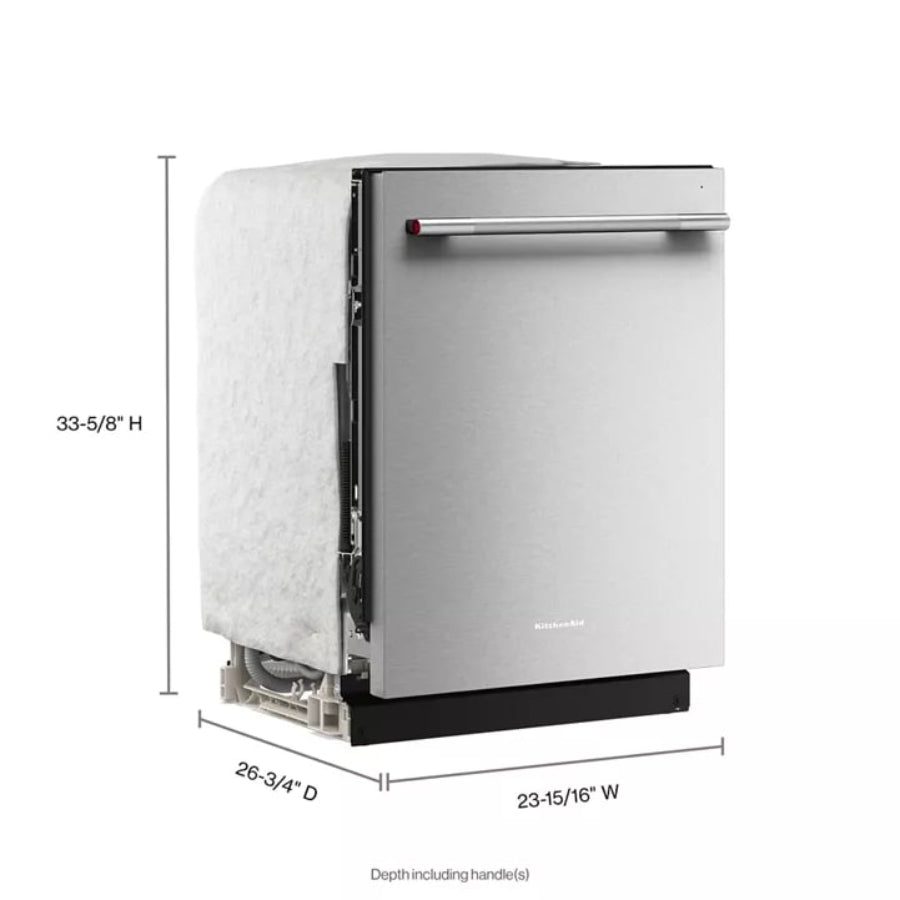 Lavavajillas KitchenAid® Con Chorro De Tercer Nivel Con 40 Chorros KitchenAid 24" Acabado PrintShield™ Acero Inoxidable