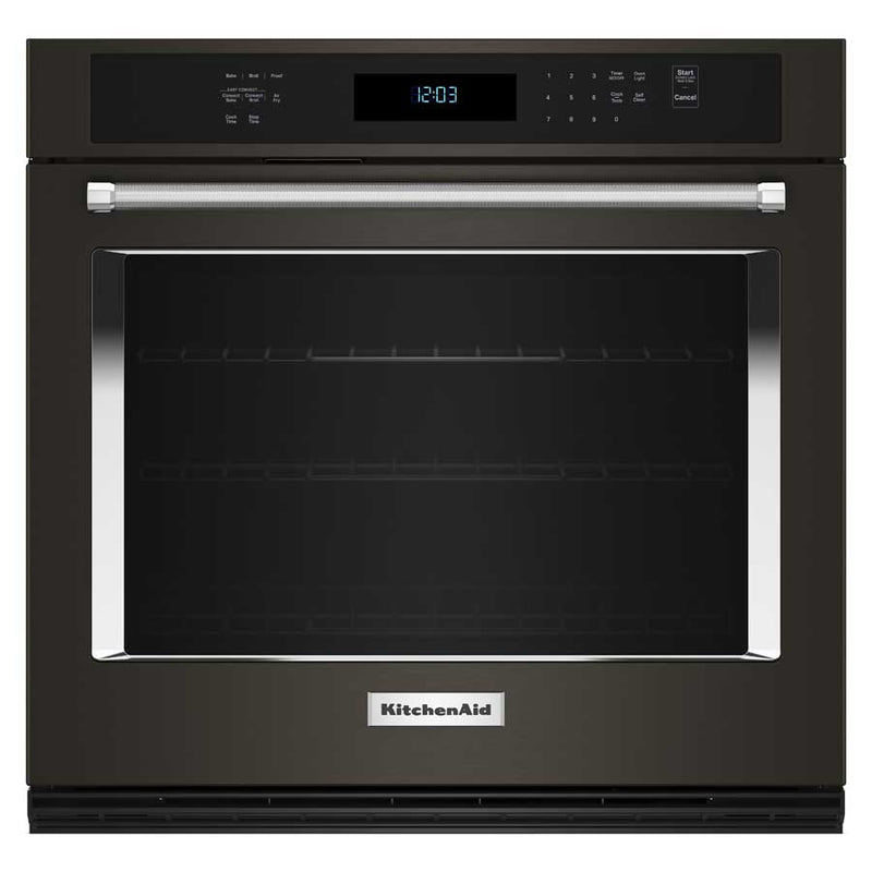 Horno de pared sencillo de 30" KitchenAid con AIR FRY Negro