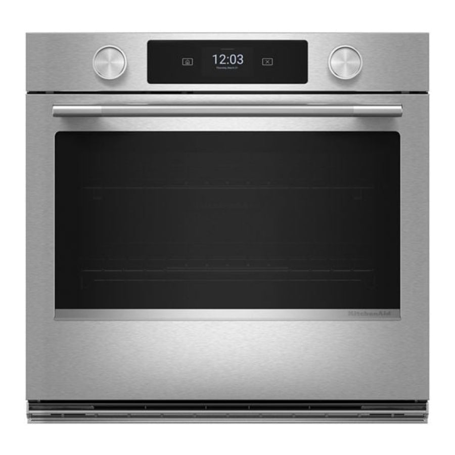 Horno Eléctrico Inteligente De Pared Con Modos De Cocción Asistida KitchenAid 27" Acabado PrintShield™ Acero Inoxidable