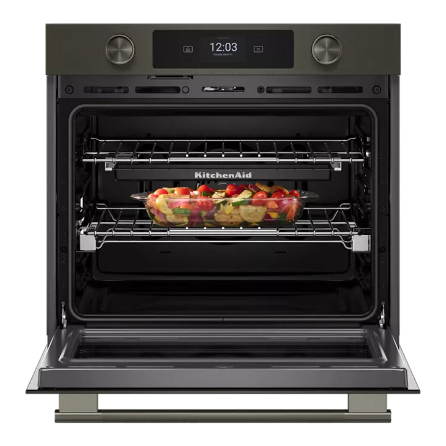 Horno Eléctrico Inteligente De Pared Con Modos De Cocción Asistida KitchenAid 30" Color Mineral negro