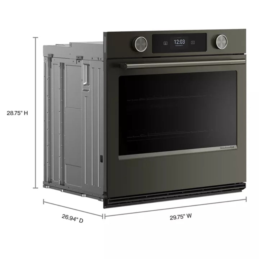 Horno Eléctrico Inteligente De Pared Con Modos De Cocción Asistida KitchenAid 30" Color Mineral negro