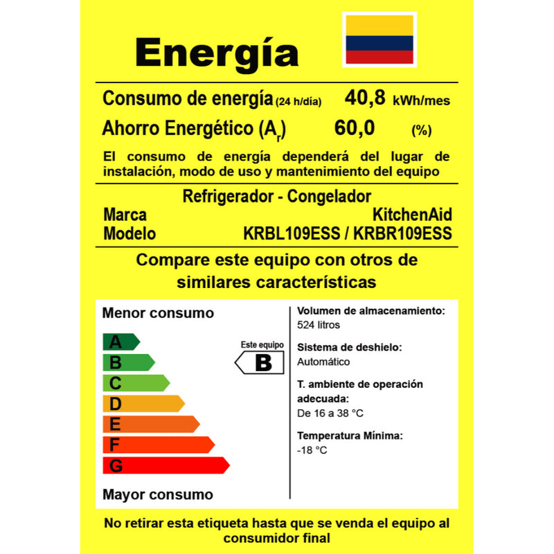Combo Kitchenaid Neveras Bottom Mount 524 L Acero Inoxidable Apertura Hacia Derecha e Izquierda