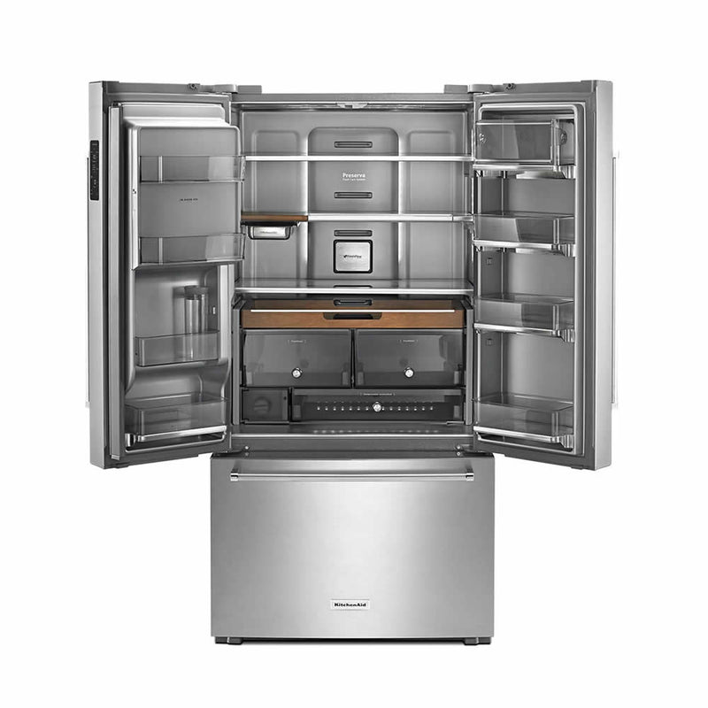 Refrigerador Kitchenaid Interior De Platino Con Puerta Francesa