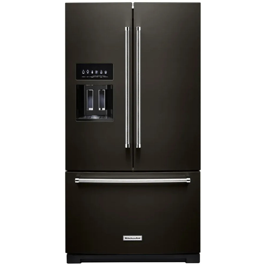 Refrigerador Puerta Francesa Con Dispensador Hielo y Agua Kitchenaid Color Negro 760Lts