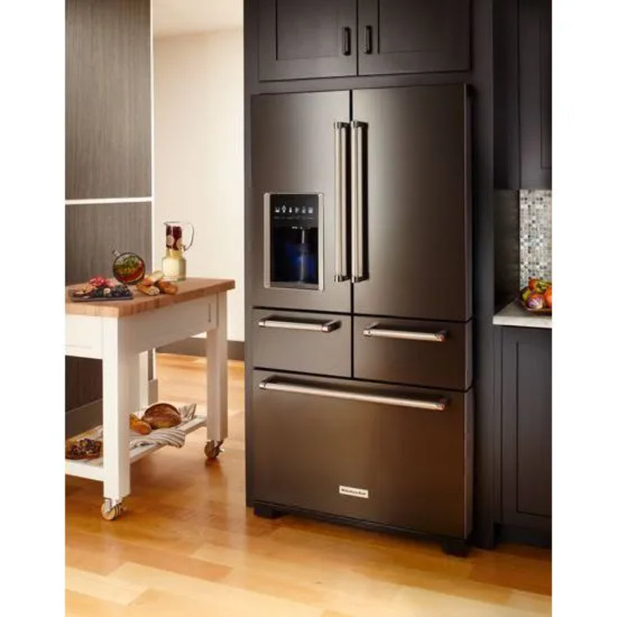 Refrigerador French Door Bottom Mount KitchenAid 729L Color Negro