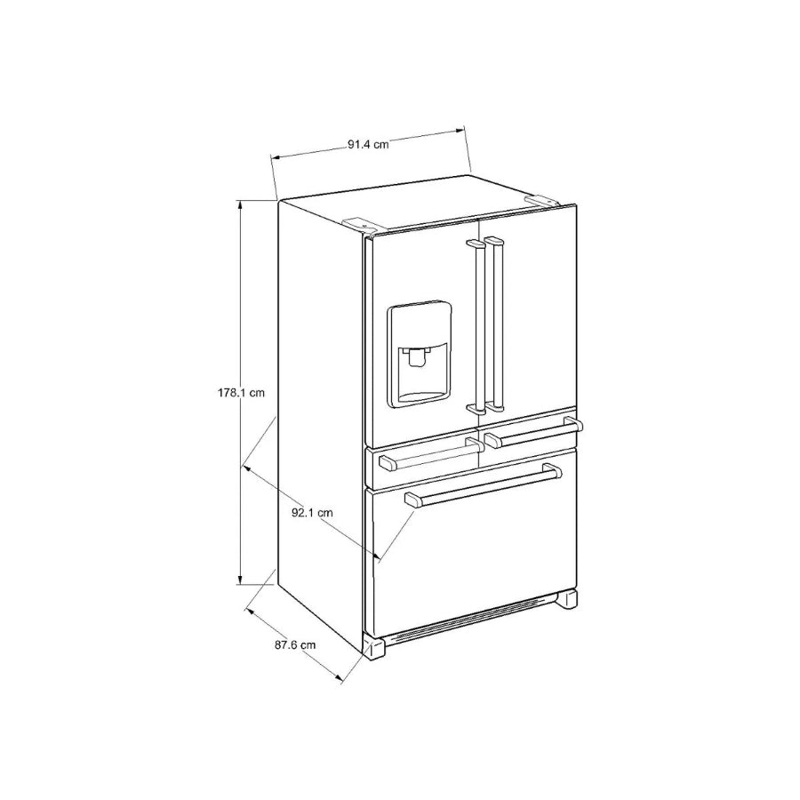 Refrigerador French Door Bottom Mount KitchenAid 729L Color Negro