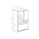 Refrigerador French Door Bottom Mount KitchenAid 729L Color Negro