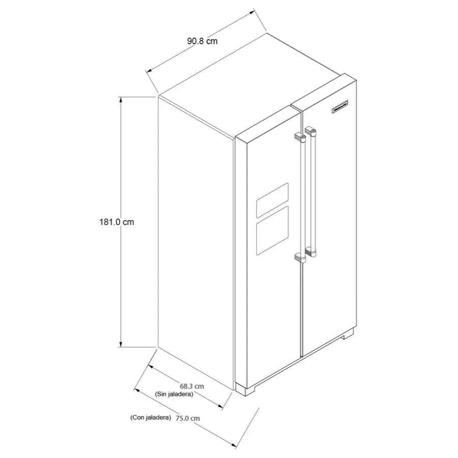 Refrigerador Side by Side Kitchenaid Color Gris 639 Litros