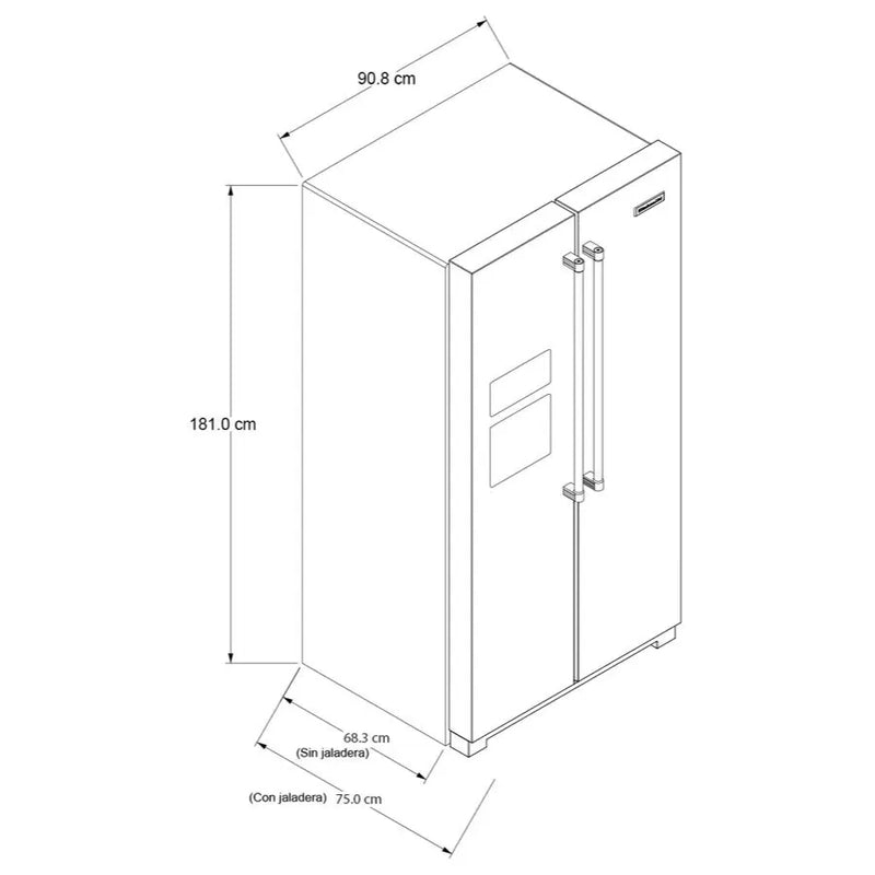 Refrigerador Side by Side Kitchenaid Color Gris 639 Litros