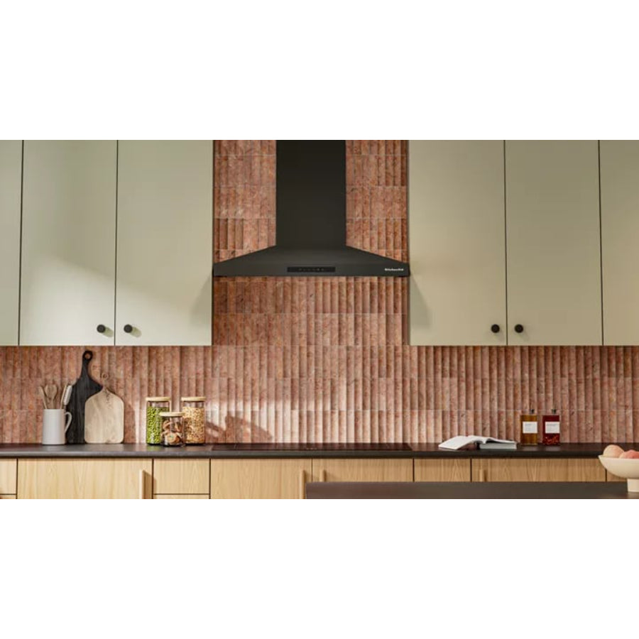 Campana De Pared Con 4 Velocidades KitchenAid 36" Color Mineral Negro